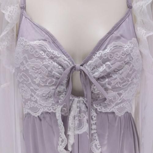 高級フランスランジェリー⭐︎レアカラー グレー⭐︎シルクベビードール グラシア】 ベビードール ベビド セクシー ランジェリー 下着