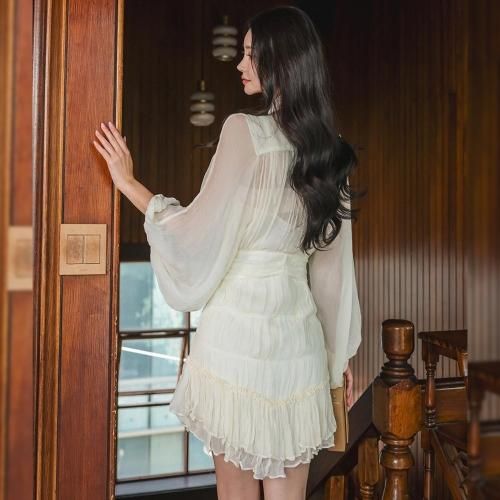 【グラシア】 キャバ ドレス キャバドレス ワンピース ミニドレス ストラップ スリット ハイネック 愛らしい 華やか ナチュラル シアー ベージュ ブラック S M L XL グラシア】 キャバ ドレス キャバドレス ワンピース ミニドレス