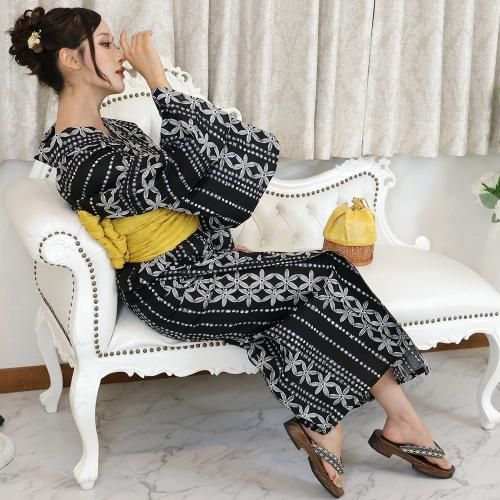 グラシア】 浴衣 兵児帯 鼻緒下駄 3点セット 凛とした佇まいが引き立つ