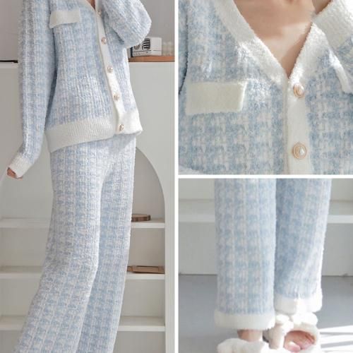 グラシア】 ルームウェア モコモコ パジャマ 部屋着 パールボタン
