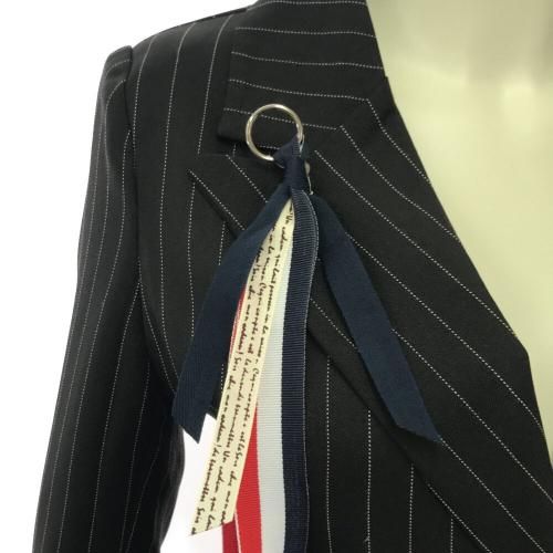 【グラシア】 キャバ ドレス キャバドレス ワンピース ミディアムドレス 2WAY シルエット ストライプ スリット パッド ブラック S M L XL_10