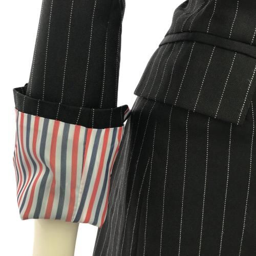 【グラシア】 キャバ ドレス キャバドレス ワンピース ミディアムドレス 2WAY シルエット ストライプ スリット パッド ブラック S M L XL_11