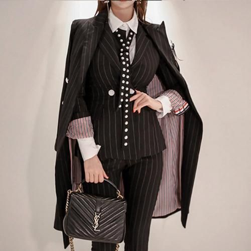 【グラシア】 キャバ ドレス キャバドレス ワンピース ミディアムドレス 2WAY シルエット ストライプ スリット パッド ブラック S M L XL_7