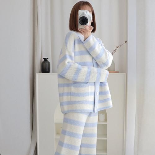 【グラシア】 ルームウェア モコモコ パジャマ 部屋着 カジュアル ふんわり ポケット付き ゆったり 伸縮性 ブルー フリーサイズ グラシア】 ルームウェア モコモコ パジャマ 部屋着 カジュアル