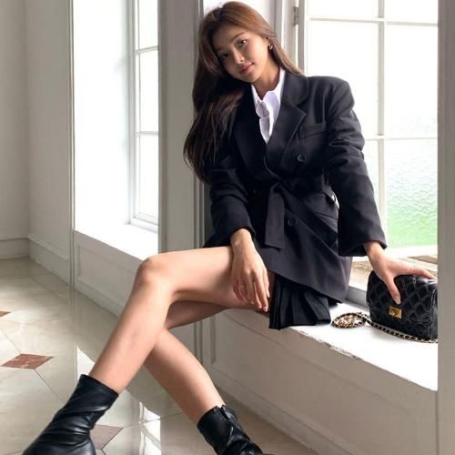 キャバ スーツ キャバスーツ フォーマルオールインワン・スーツ ウエストライン シルエット シンプル セットアップ プリーツ リボン ゆったり 体形カバー プリーツスカート バラ ブラック S M L XL キャバ スーツ キャバスーツ フォーマルオールインワン・スーツ