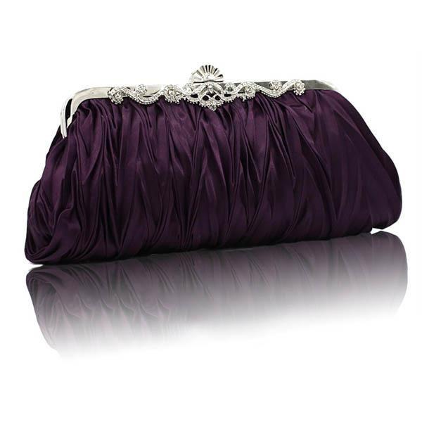 パーティーバッグ 11色 レディースバッグ クラッチバッグ 大人 上品 サテン ギャザー 3Way JL-B75156の通販は 6,330円