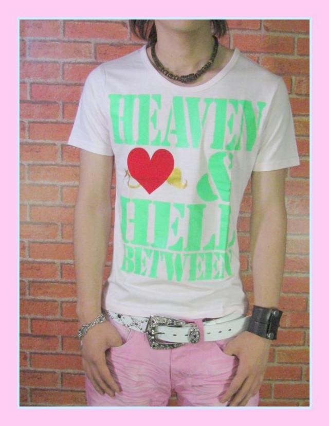 メール便300円対応商品 Elmojado Heaven Hell蛍光プリントtシャツ Sph 5179 メンズファッション キレイメ シンプル メンの通販はau Pay マーケット 株式会社スプースベイスン