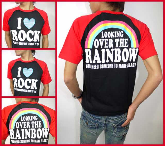 メール便対応商品 ｉ ｌｏｖｅ ｒｏｃｋラグランtシャツ 黒 赤 型番9d4008 メンズファッション キレイメ シンプル メンズの通販はau Pay マーケット 株式会社スプースベイスン