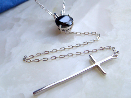 即納 送料無料■【juraice】【Defender】ディフェンダーブラックCZシルバーネックレスsv/プレゼント/おすすめ/jv01bczの通販は 7,900円