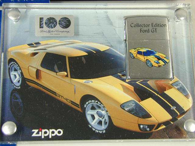 ジッポーZippoフォード100周年「Ford GT」限定パネル付アメ車2002の 