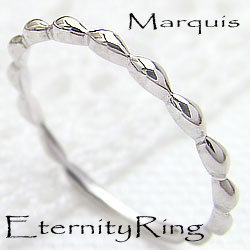 マーキス エタニティリング プラチナ Pt900 指輪 ピンキーリング 送料無料 究極ringの通販は