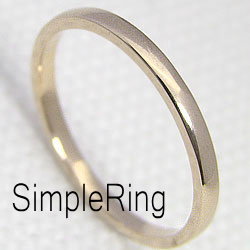シンプルリング ストレートリング 平甲地金 イエローゴールドK18 指輪 18金 ピンキーリング メタルリング 究極ringの通販は