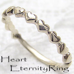 ハートリング エタニティリング イエローゴールドK18 ピンキーリング ハート指輪 18金 送料無料 究極ring
