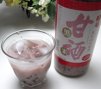 【 12本セット】篠崎　国菊甘酒　黒米　あまざけノンアルコール　900ｍｌ×12本_1