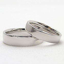 結婚指輪 プラチナ ペアリング 平打ち 幅広 マリッジリング 2本セット