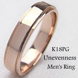メンズリング ピンクゴールドK18 ring 男性用指輪 アクセサリー ジュエリーショップ 安の通販は