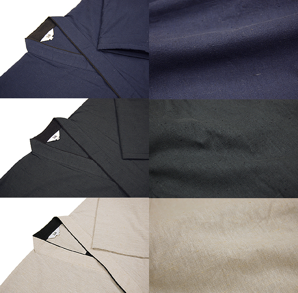 作務衣 冬用 メンズ 紬-裏フリース作務衣 全4色