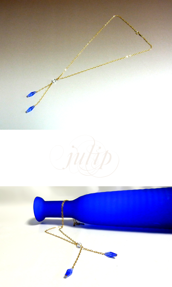 即納 送料無料■【julip】サファイアヤブルースワロフスキー クリスタル Swarovski/ゴールド/Goldfilled/14KGF/aut_la_2