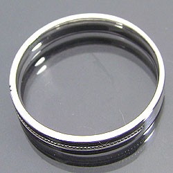 クロス メンズリング ミル打ち デザイン  アクセサリー ホワイトゴールドK18 誕生日プレゼント 激安
