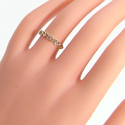 ハートダイヤモンドリング イエローゴールドK10 K10YG指輪 贈り物  