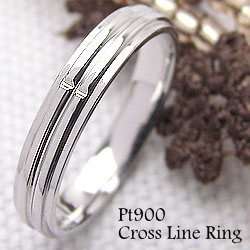 プラチナ クロスリング Pt900 シンプル ピンキーリング 結婚指輪 レディースリング 十字架 39,455円