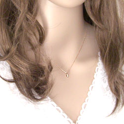 K18 雫ネックレス！涙型 ツユ