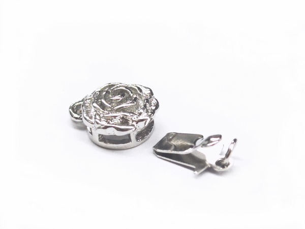 ネックレスクラスプ 花 9mm Aタイプ パール ジュエリーなどの留め具 