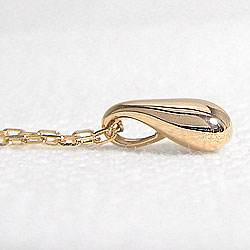 ドロップ ペンダント ネックレス しずく ツユ型 ピンクゴールド