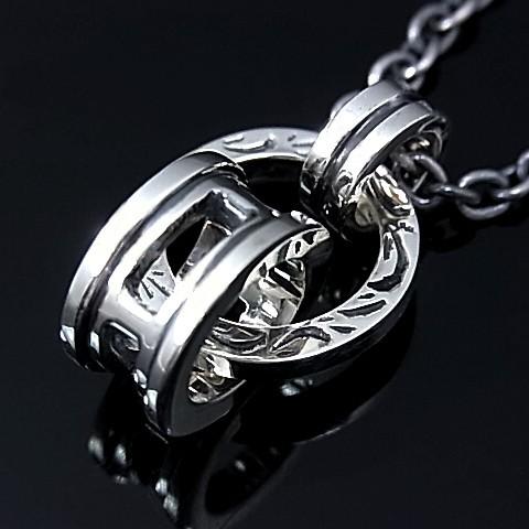 【RUSS-K/ラス-ケイ】シルバーアクセ　3連リングトップネックレス　RK230N（送料無料）