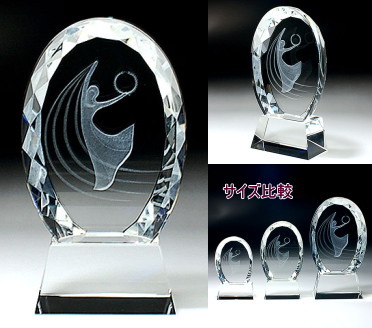 【名入れ/彫刻】スポーツトロフィー/女神C/小/CRS-18C◆クリスタルガラス/ダイヤカット、記念品の通販は 5,225円