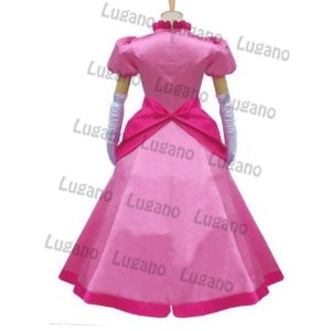 DK925 Super Mario ピーチ姫 風 コスプレ衣装+ウイッグ 完全オーダ