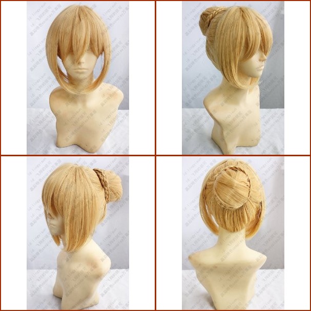 DW102 ◇Fate／zero セイバー◇コスプレウィッグ＋ウイッグネットの