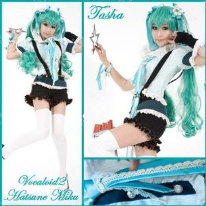 初音ミク Like A Rolling Star 風 コス衣装＋ウイッグセット・コスプレ