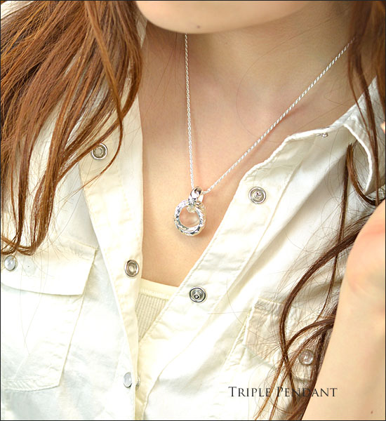 ペアネックレス トリプル リング ハワイアンジュエリー ペンダント 送料無料 ペアジュエリー チェーン付き おしゃれ 人気 ネックレスの通販はau Pay マーケット Rose Glitter