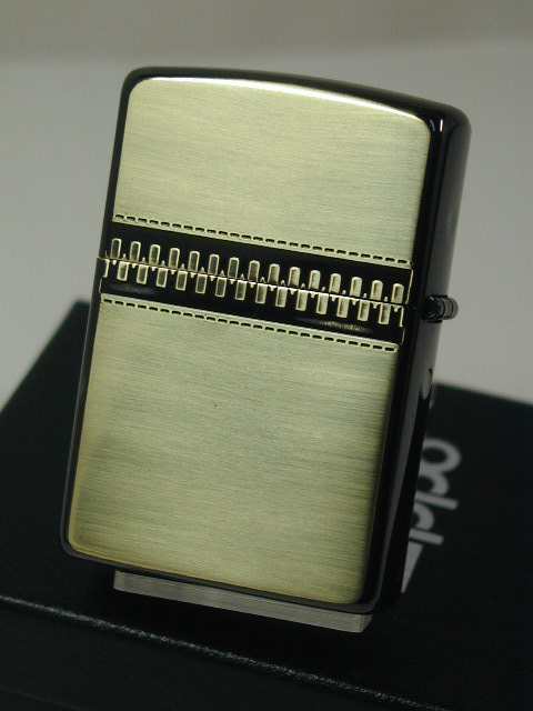 ジッポーZippo ジッパーZipperメタル（両面）ブラス真鍮古美新品