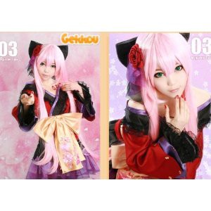 衣装はの２着です[送料込] VOCALOID 巡音ルカ コスプレ 衣装 ＋ ウィッグ セット