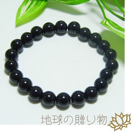 鑑別済◆超レア！本物黒水晶モリオン8ｍｍブレスの通販は