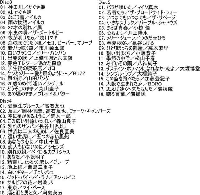 青春のフォーク大全集　（CD5枚組） / チューリップ、オフコース、アリス、他_2