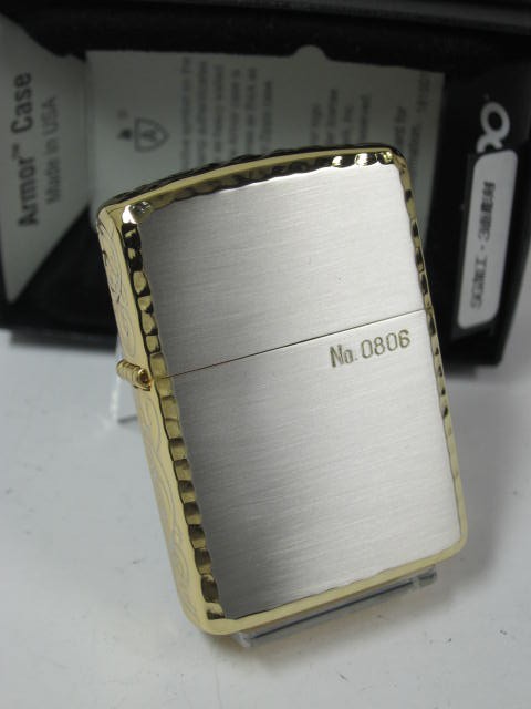 ジッポー限定 Zippo アーマー/サイド彫刻（3面唐草）162SG金銀ゴールド 