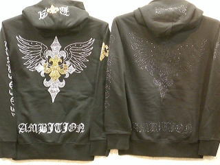 ビーアンビション　前開パーカー　百合ウィング　ラインストーンの通販は 9,800円