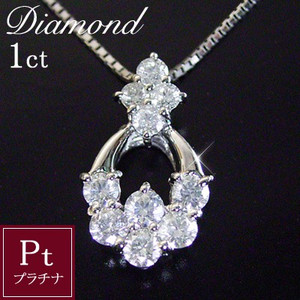 プラチナ 天然 ダイヤモンド ネックレス 計1カラット ネックレス 妻 彼女 10石ダイヤ ペンダント アクセサリー 2営業日前後の発送予定