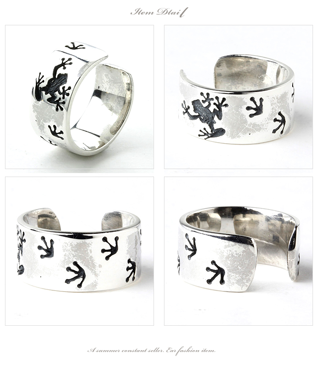 送料無料 蛙 イヤーカフ 幸運 カエルシルエット 足跡 ブランドoriental Vibrations ピアス 片方販売 シルバー925 Svの通販はau Pay マーケット シルバーアクセサリー Jina Bring