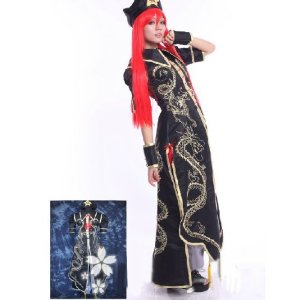 DK2145 東方project　 紅魔城伝説 紅美鈴風 コスチューム、コスプレ　　コスプレ衣装　　完全オーダメイドも対応可能