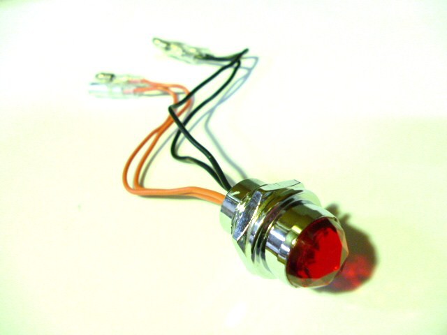 LEDパイロットランプ付ナンバープレート枠 レッド