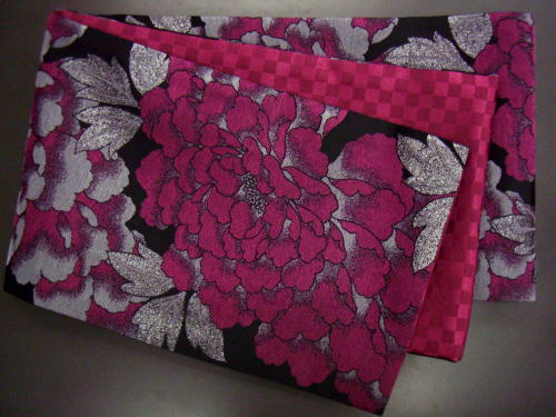 振袖 洗える お買上 お仕立上がり フルセット フリー 黒地大輪可憐花藤