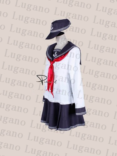 DK3048 艦隊これくしょん＜艦これ＞風 暁（あかつき） 響（ひびき） 帽子付き コスチューム コスプレ衣装 完全オーダメイドも対応可能 DK3048 艦隊これくしょん＜艦これ＞風 暁（あかつき） 響（ひびき
