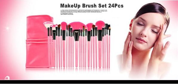 メイクブラシセット、化粧ブラシセット、ブラシ専用収納ケース付き24本