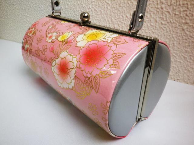 草履バッグセット 大きいサイズ ＬＬ 25.5ｃｍ 横丸型ピンク銀地八重桜 振袖 成人式 卒業式 袴 訪問着 着物 きもの 振袖用 2L 25ｃｍ