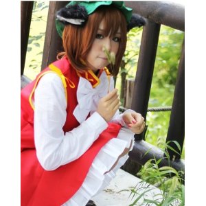 DK2152b 東方project東方妖々夢風 八雲橙風 衣装+帽子+耳+尾