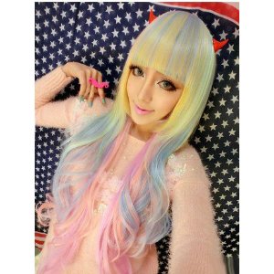 DW900 原宿風 エレガント/ロリータ/ウィッグ　クラブ/渋谷系 /グラデーションlolita/GAL系　ファッションフルウイッグ